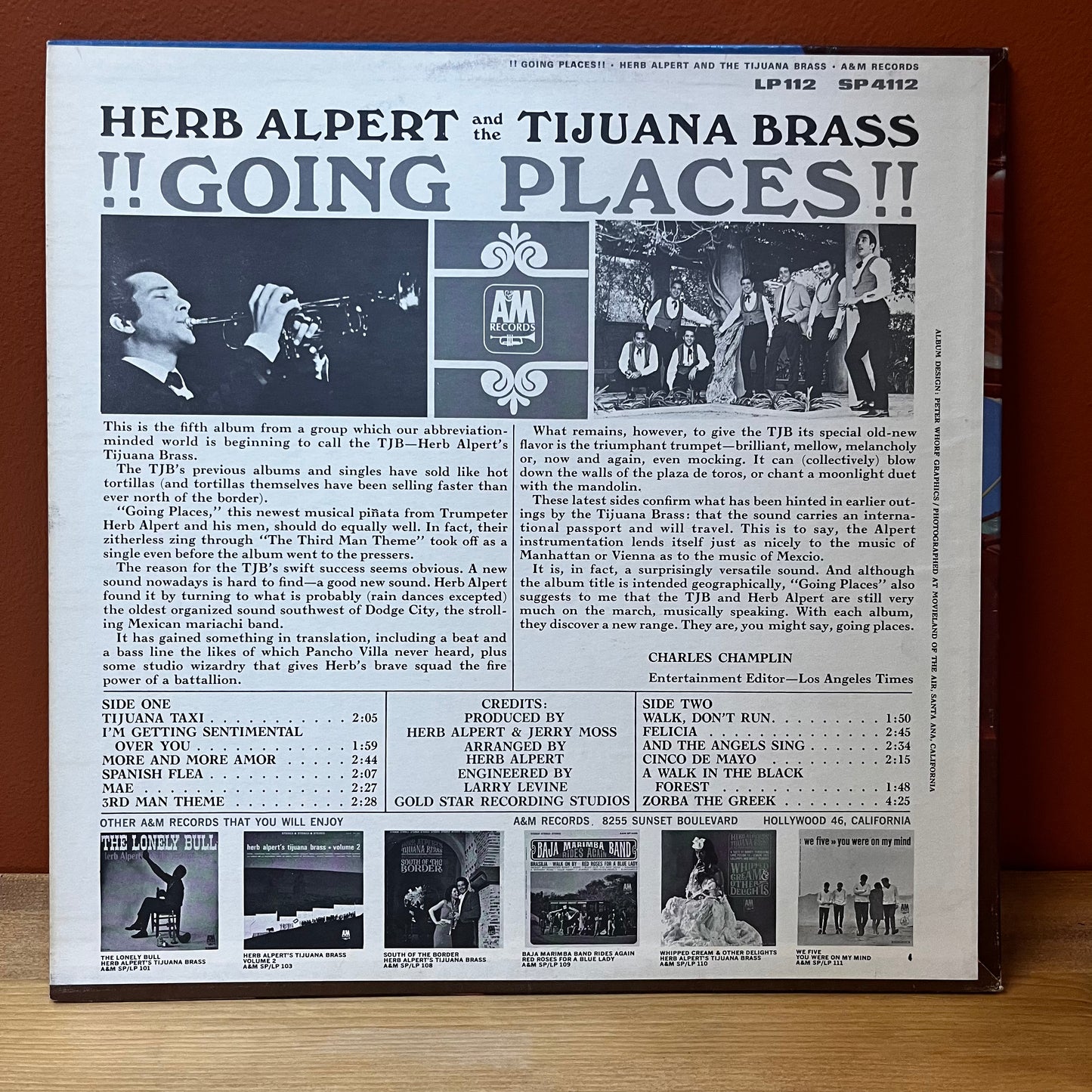 Herb Alpert and the Tijuana Brass Going Places Used Vinyl A&M Records LP112 EX