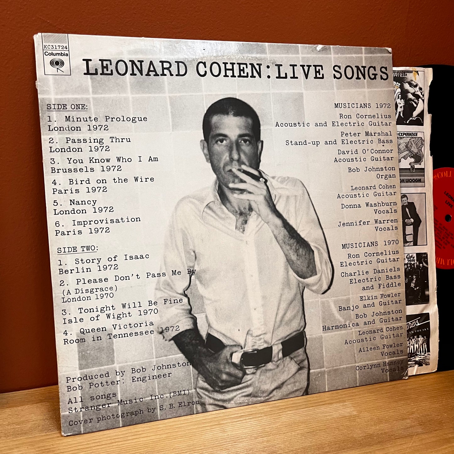 Leonard Cohen: Live Songs Used Vinyl KC31724 Columbia 1973 VG+