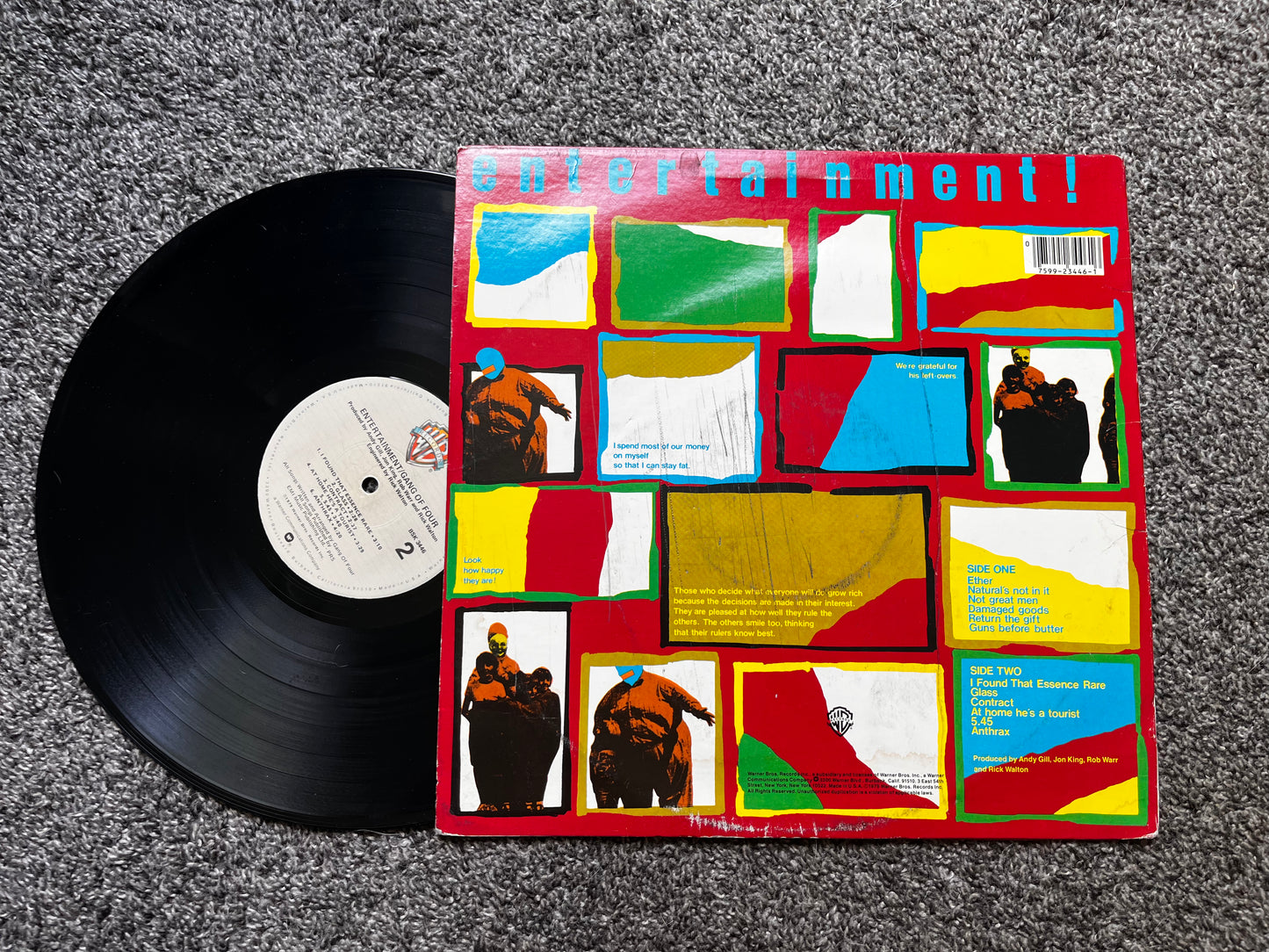 Entertainment! - Gang of Four Vinytl 1979 USA BSK 3446 Used VG