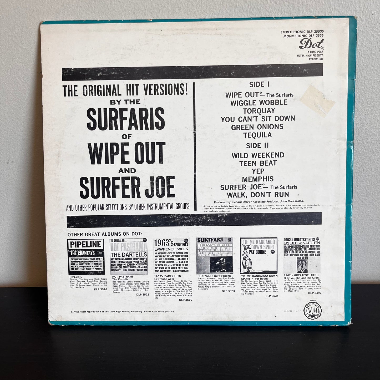 Wipe Out and Surfer Joe - The Surfaris DLP 3535 VG Used Vinyl