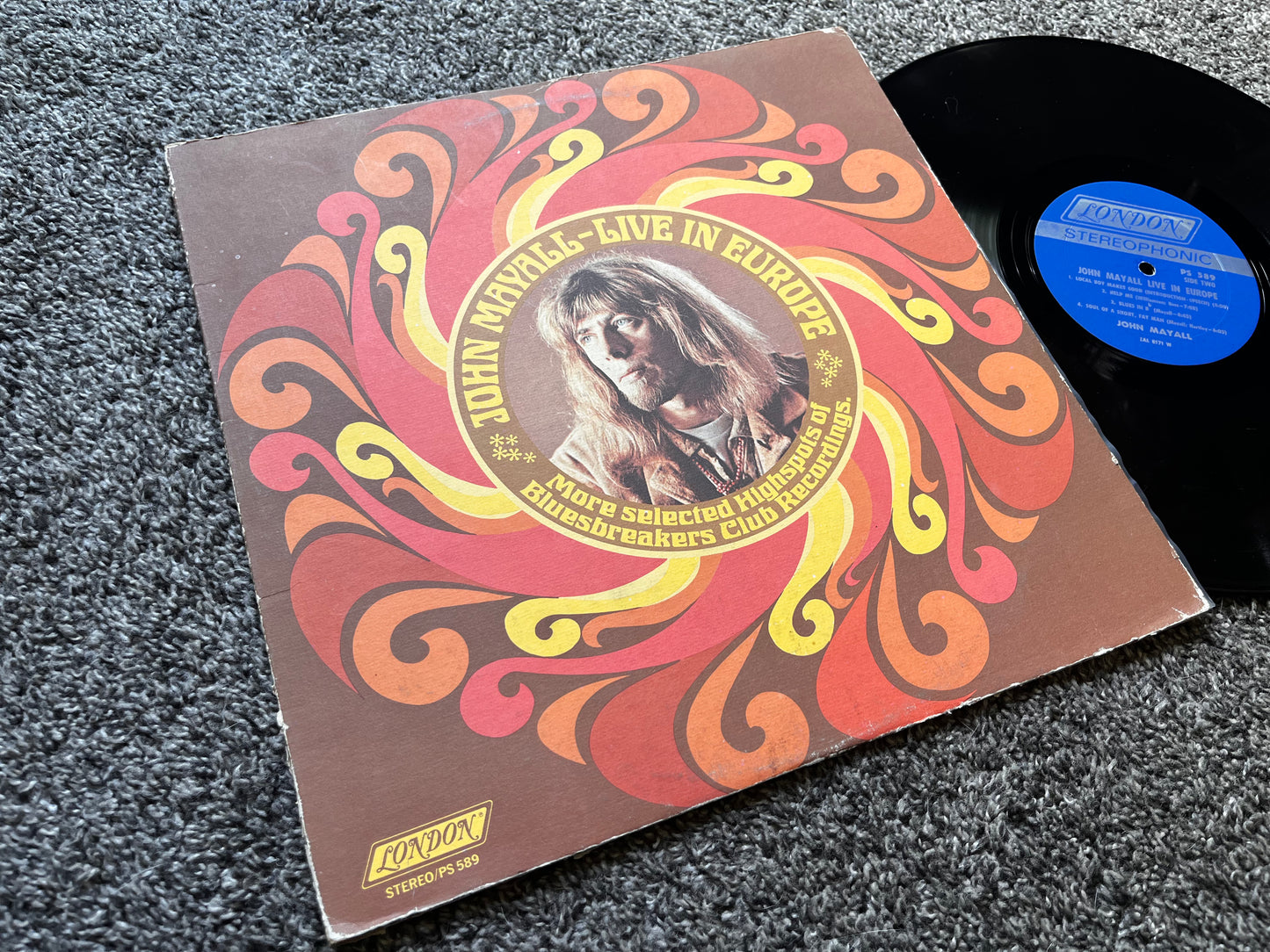 John Mayall - Live In Europe Vinyl London STEREO PS 589 Used VG+