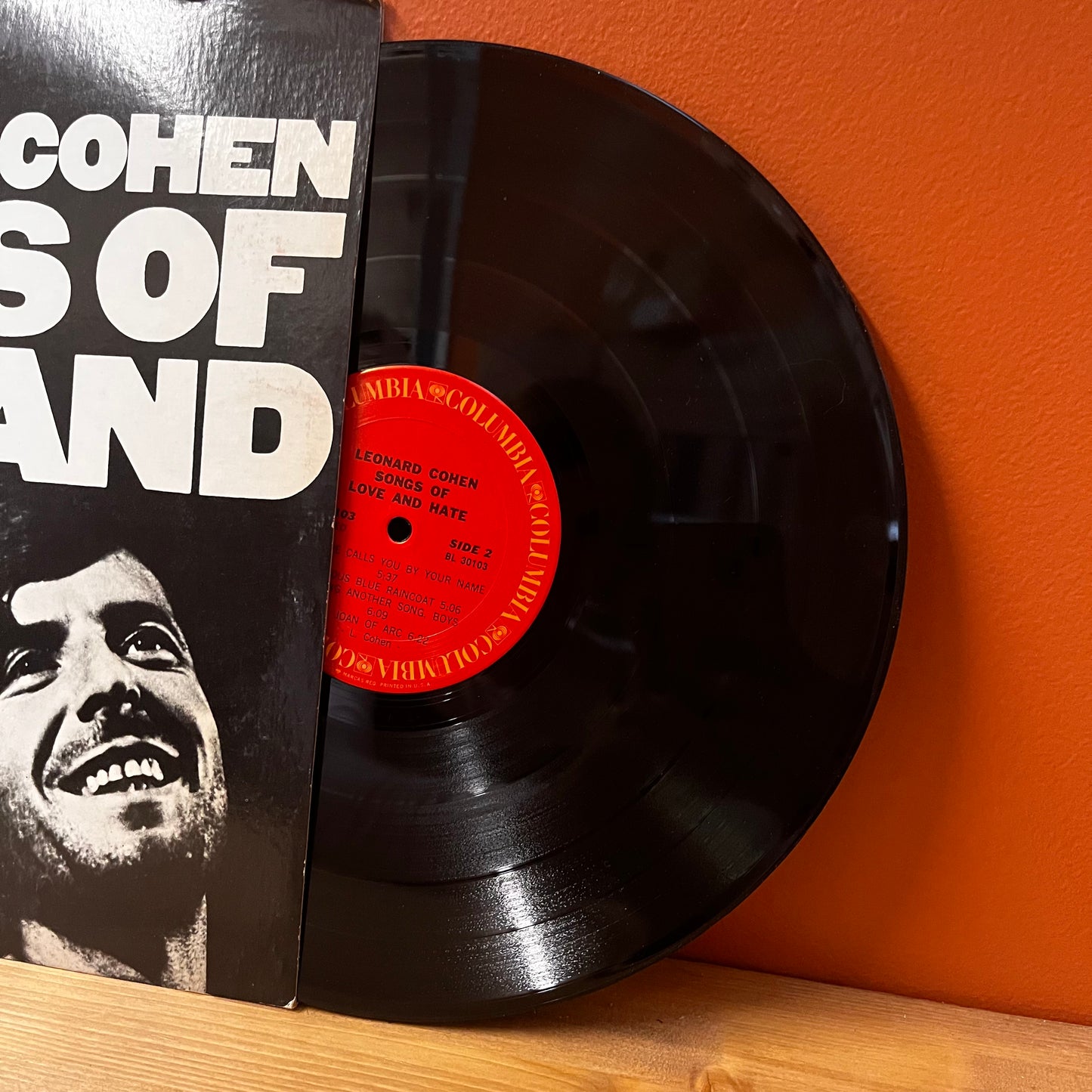 Songs of Love and Hate - Leonard Cohen Used Vinyl C 30103 Columbia VG+