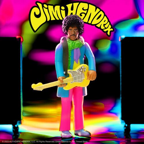 Super7 - Jimi Hendrix ReAction - Jimi Hendrix (Blacklight) [Are You Experienced] (Collectible, Figure, Action Figure)