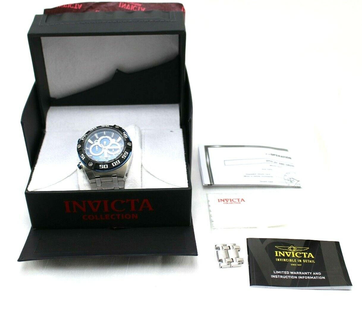 Invicta 30652 50MM Coalition Forces Quartz Stainless Steel Watch Used Broken