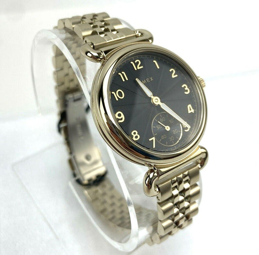 Timex TW2T88700VQ Women's Model 23 33mm Watch Gold Band Brand New With Tags/Box