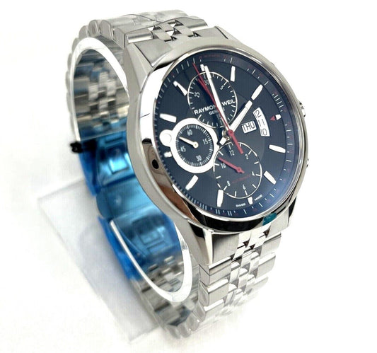 Raymond Weil Freelancer 7730-ST-20041 Stainless Chronograph New With Tags Works