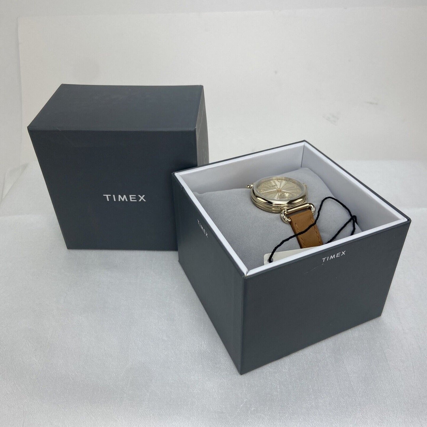 Timex TW2T88000VQ The Model 23 Collection Women's Leather Strap Watch New