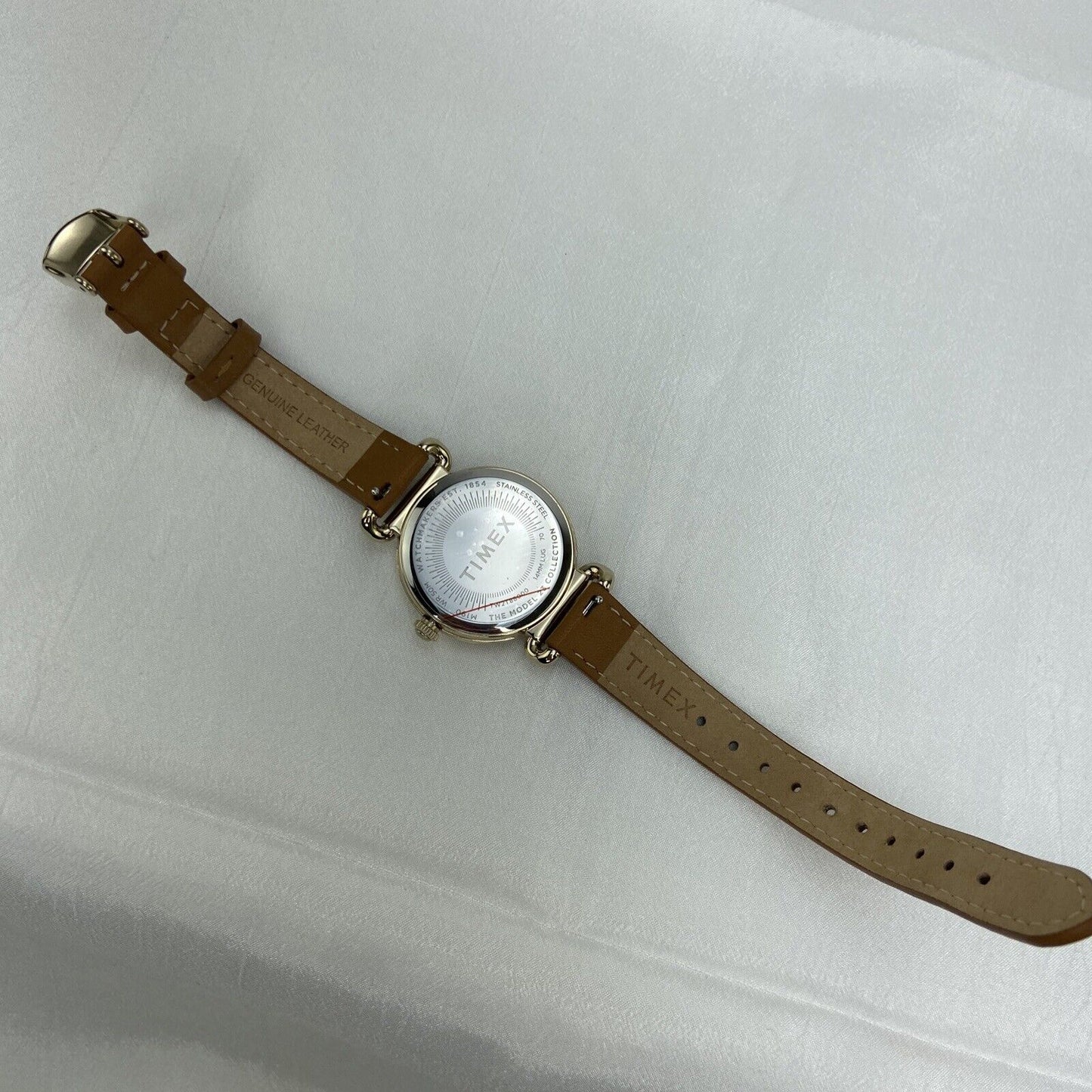 Timex TW2T88000VQ The Model 23 Collection Women's Leather Strap Watch New