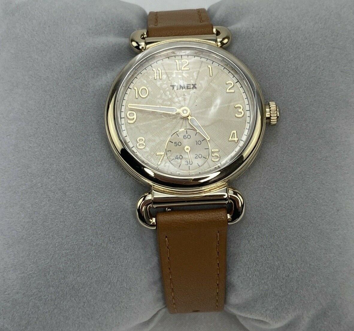 Timex TW2T88000VQ The Model 23 Collection Women's Leather Strap Watch New