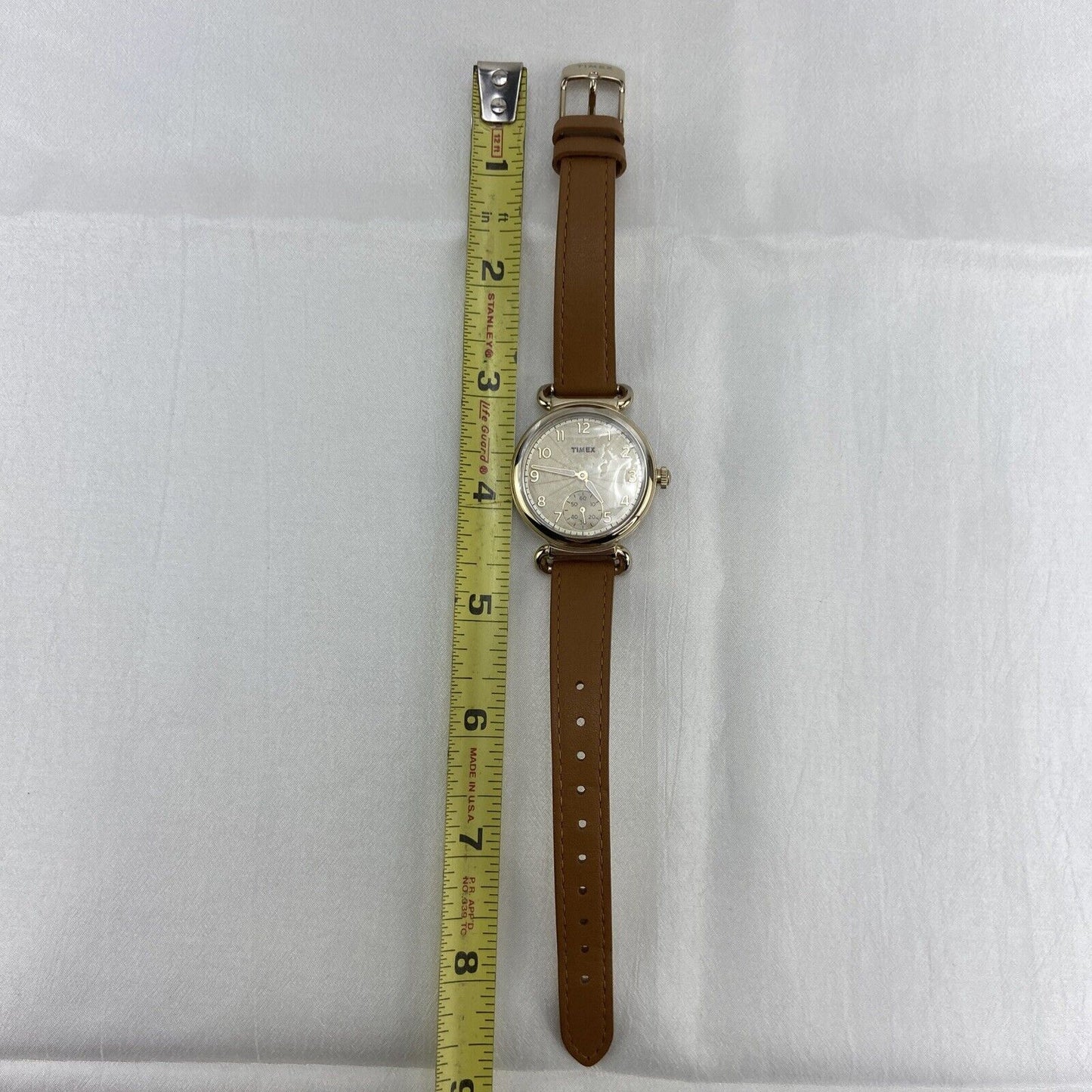 Timex TW2T88000VQ The Model 23 Collection Women's Leather Strap Watch New