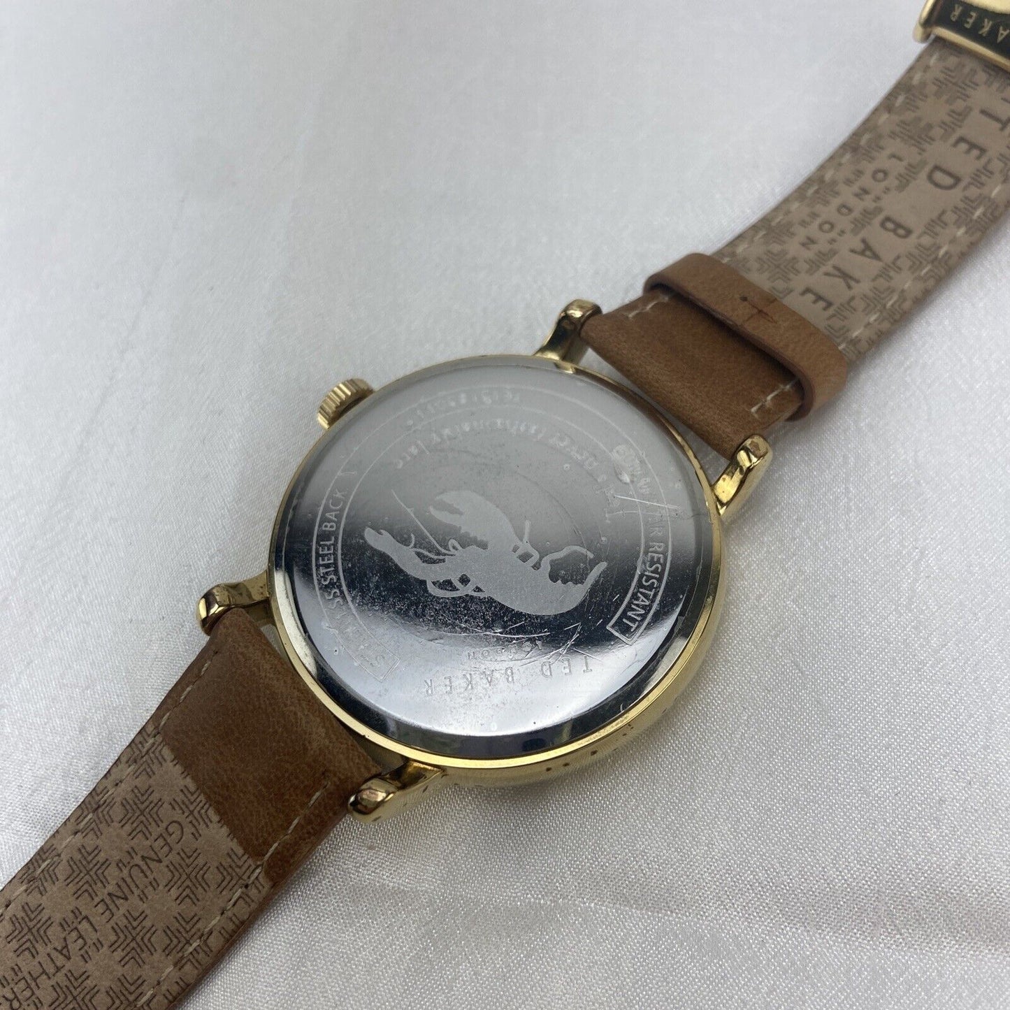 Ted Baker TE15193011 Men's Watch Gold Hamilton Case Used No Box Cracked Works