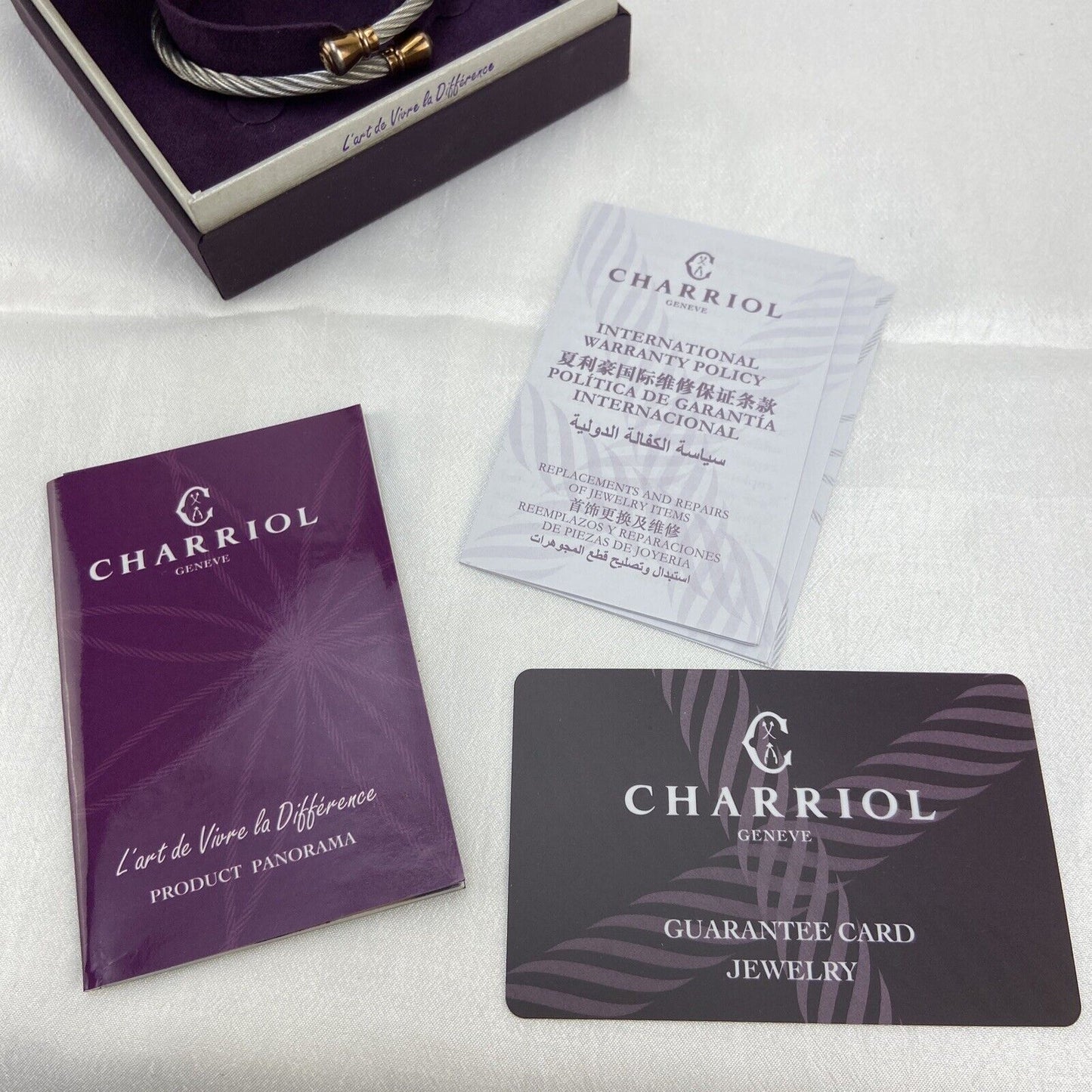 Charriol 04-102-00142-1M Silver Gold Ring Bangle Celtic Used Size Unknown W/ Box