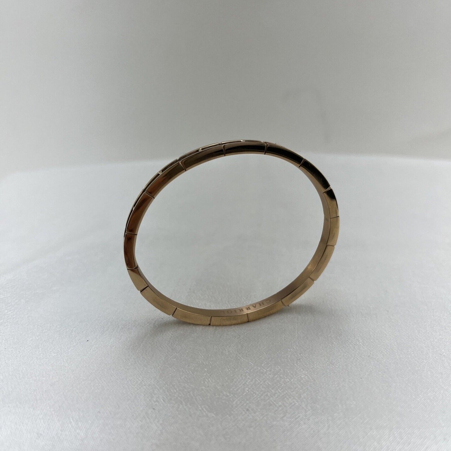 Charriol 04-102-1139-21L Size Large Forever Slim Svart Rose Gold PVD Bangle New