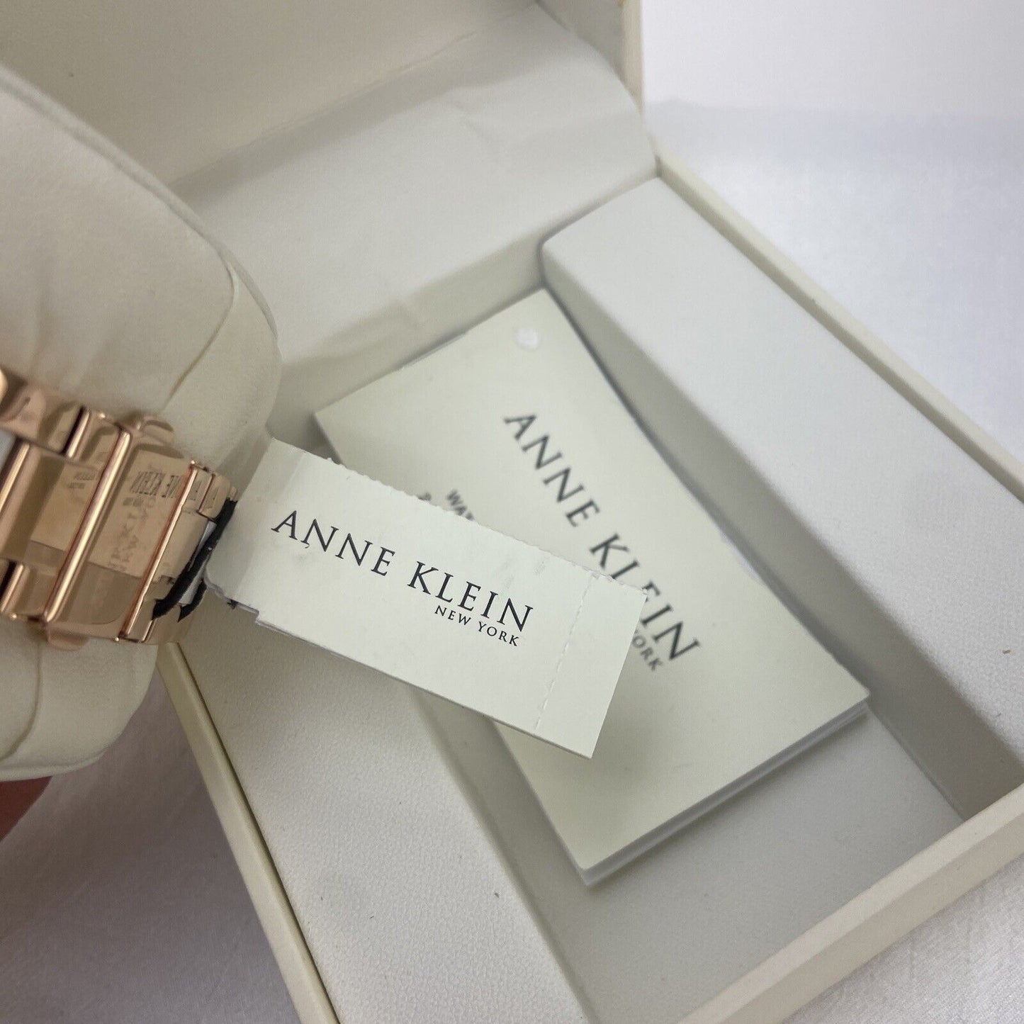 Anne Klein 12/2310RGWT New York Two-Tone Swarovski Crystals Ladies Watch New