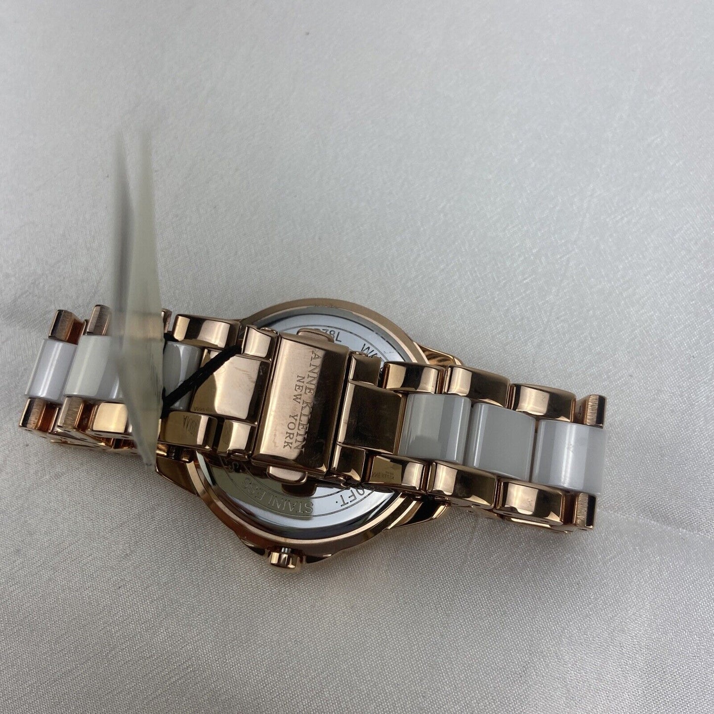 Anne Klein 12/2310RGWT New York Two-Tone Swarovski Crystals Ladies Watch New