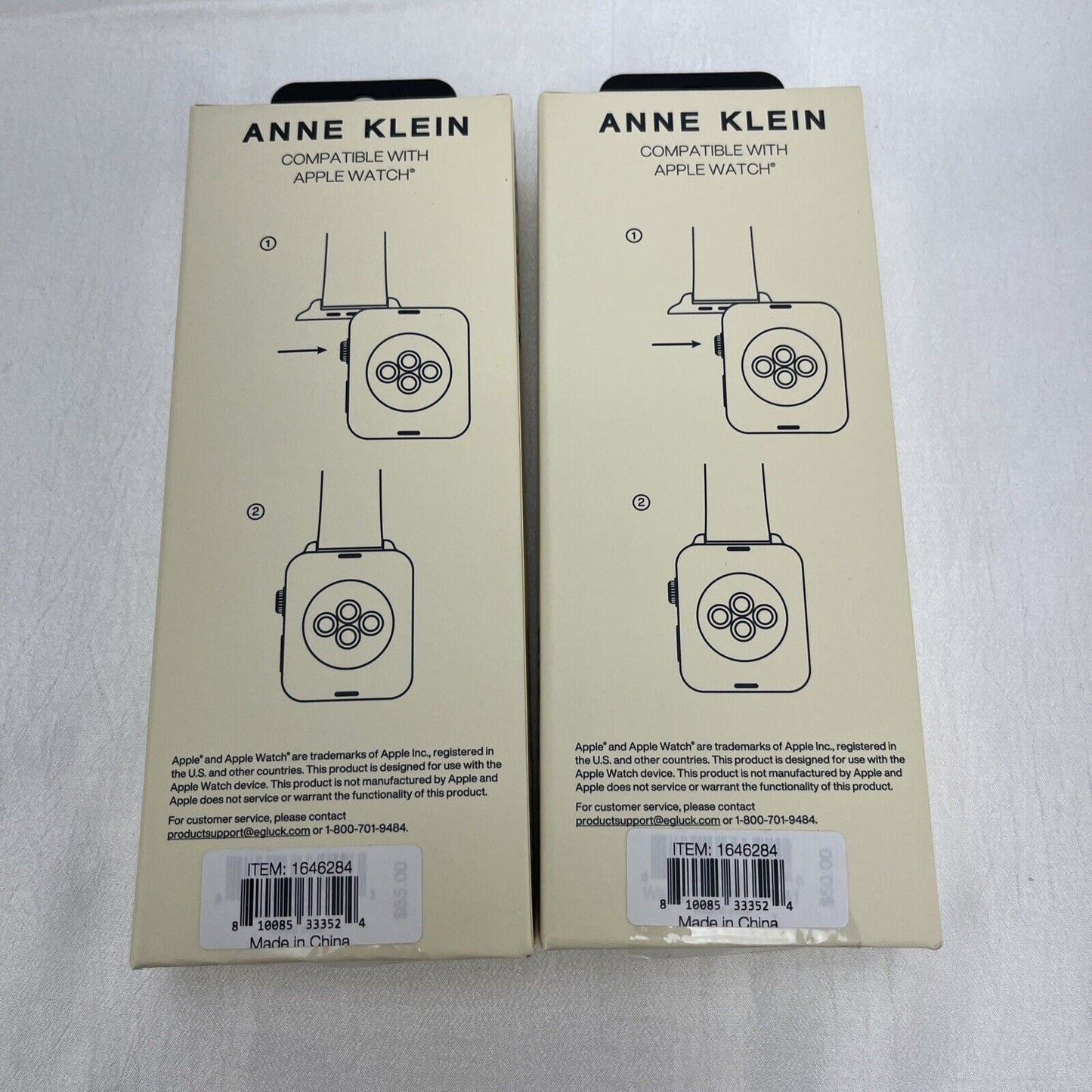 Anne Klein WK/30083840 Bryant Collection 38-41mm Gold/White Apple Watch Band Set