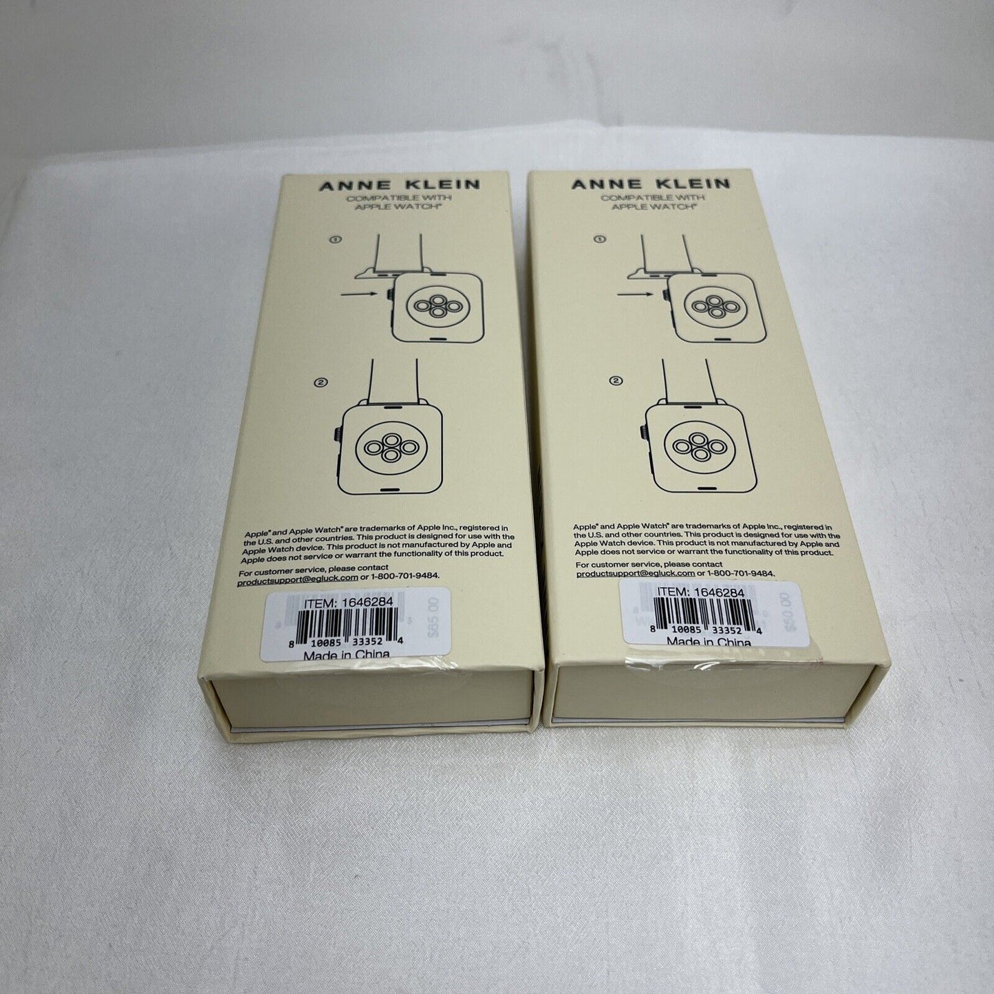 Anne Klein WK/30083840 Bryant Collection 38-41mm Gold/White Apple Watch Band Set