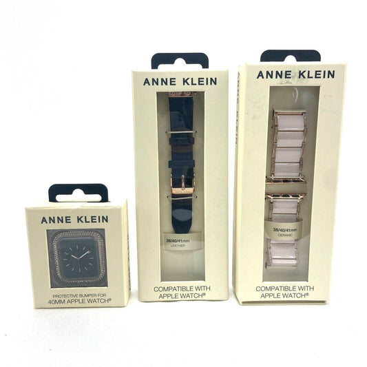 Anne Klein WK/30043840 Madison Collection Ladies Apple Watch Band Set 40mm New Open Boxes