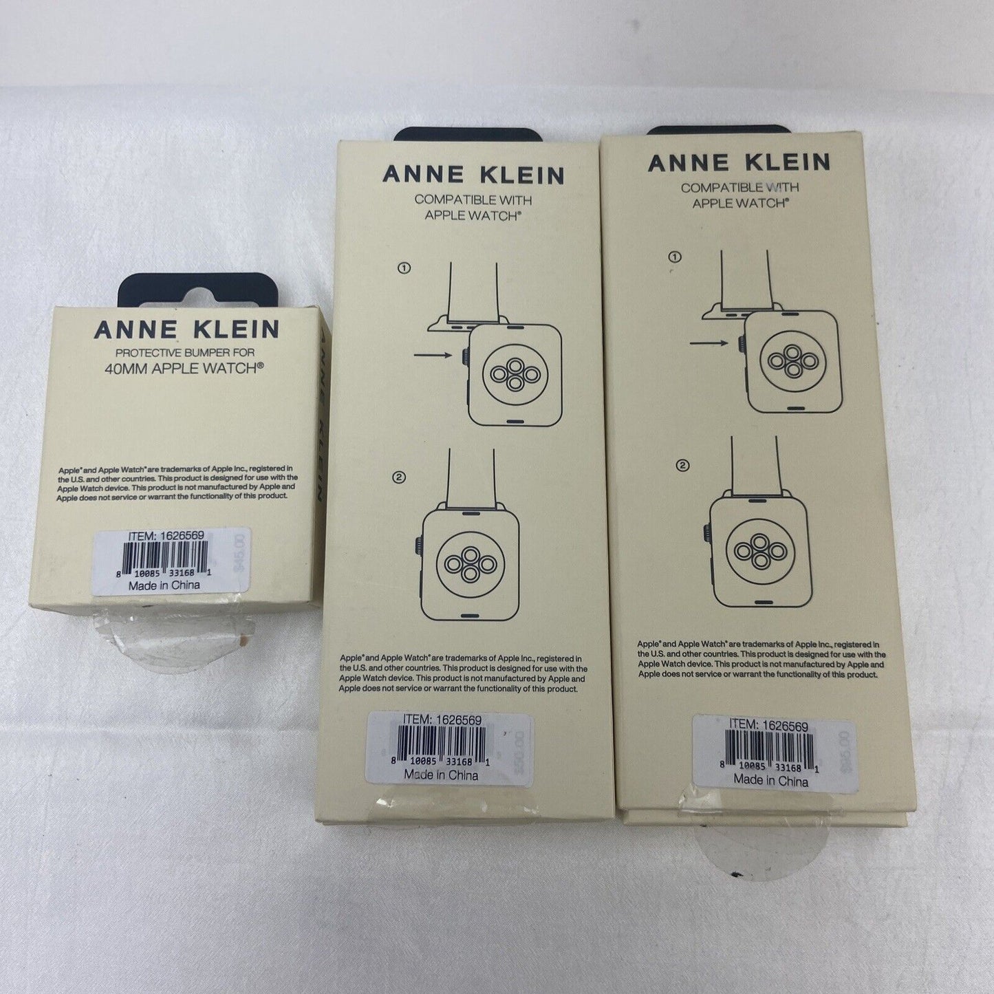 Anne Klein WK/30043840 Madison Collection Ladies Apple Watch Band Set 40mm New Open Boxes