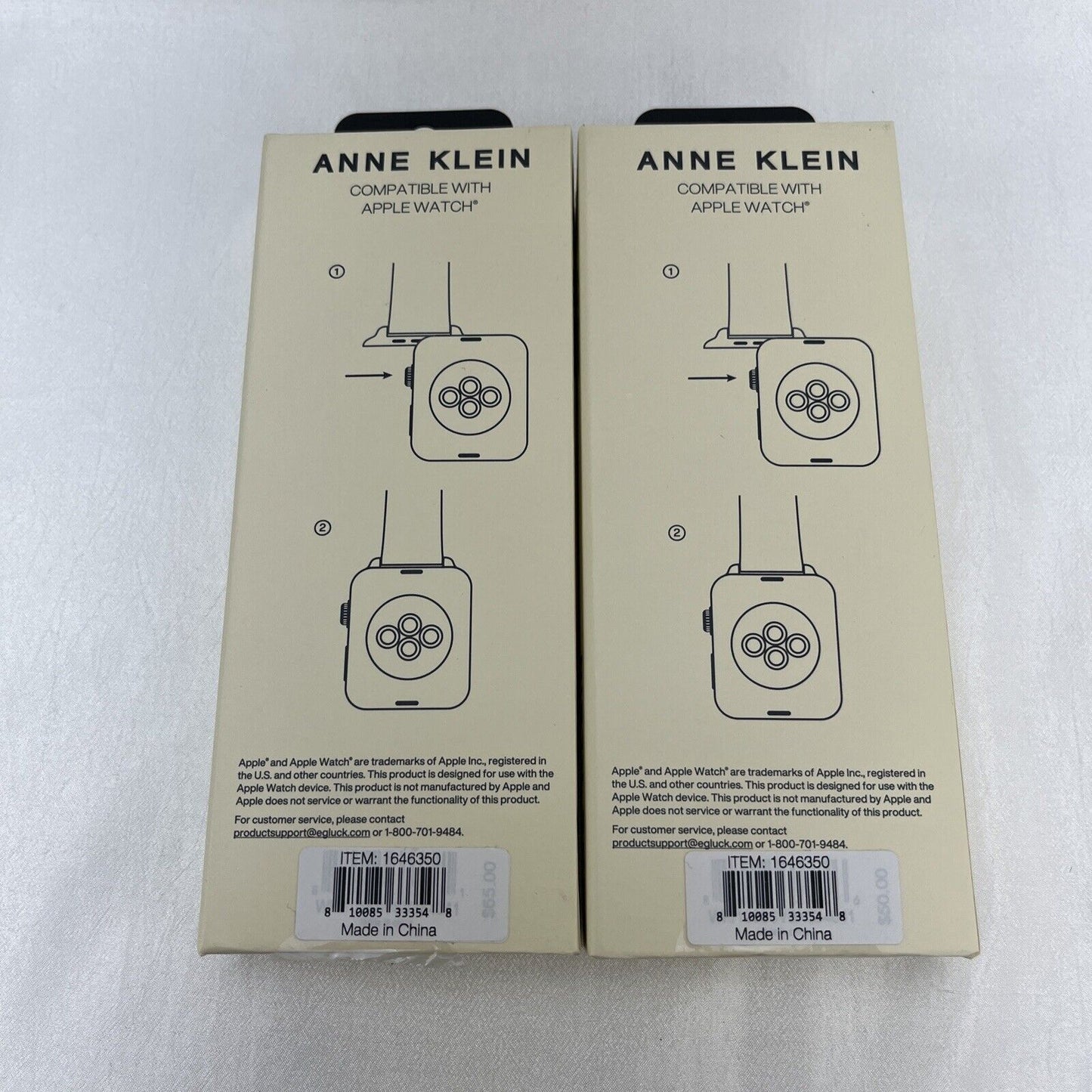 Anne Klein WK/30103840 Bryant Park Collection 38-41mm Silver/Black Band Set Used