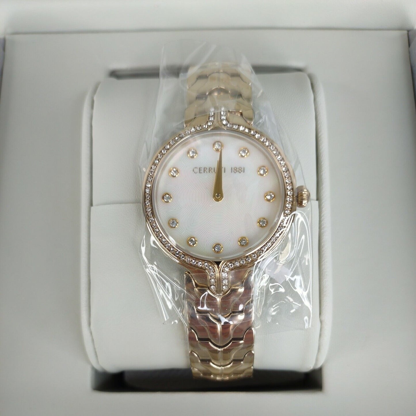 Cerruti 1881 CRM28103 Aurina Swarovski Crystals Gold-Tone Women's Watch New Tags