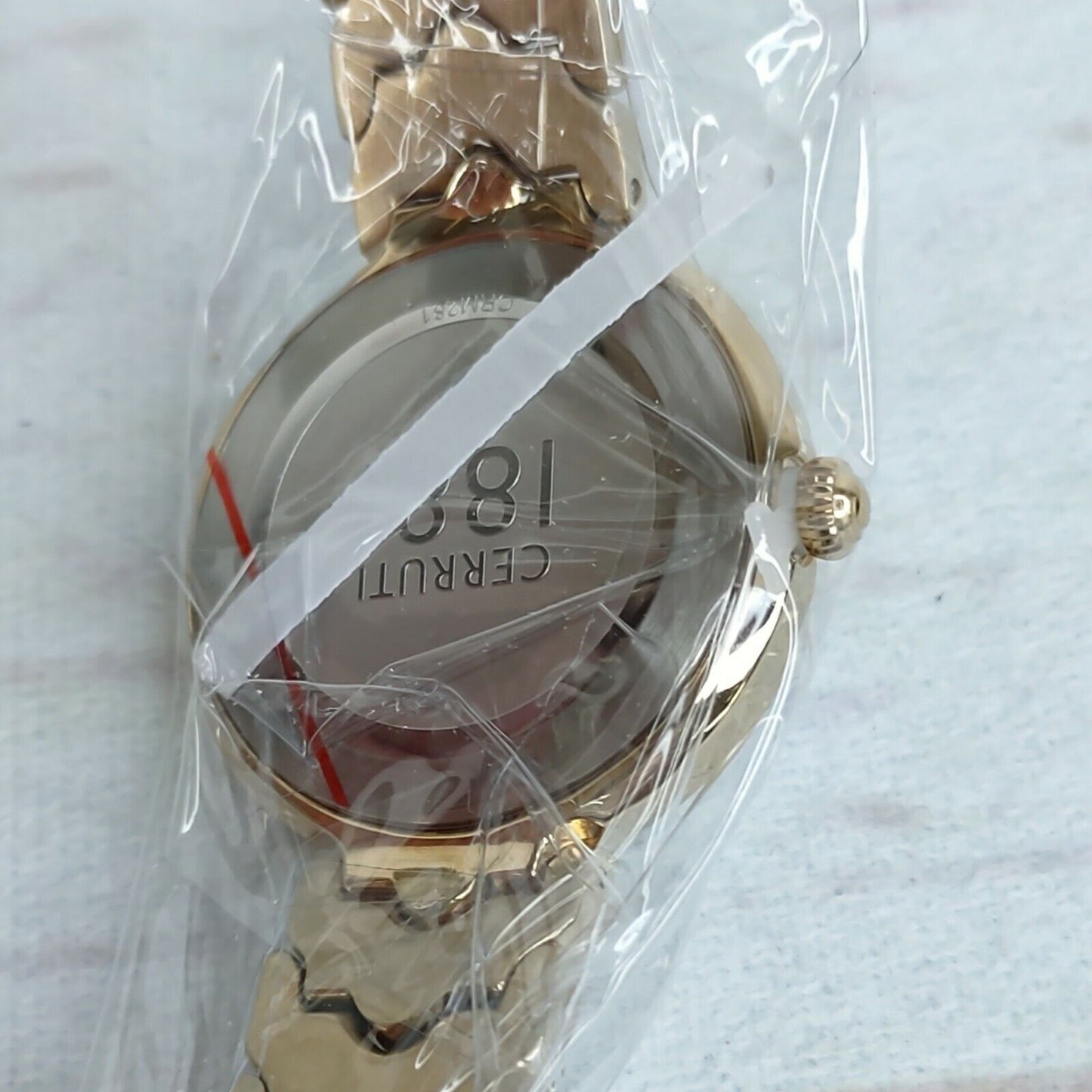 Cerruti 1881 CRM28103 Aurina Swarovski Crystals Gold-Tone Women's Watch New Tags