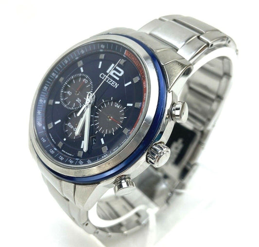 Citizen CA4031-58L Eco Drive Tachymeter Stainless Steel Chronograph Men's Watch