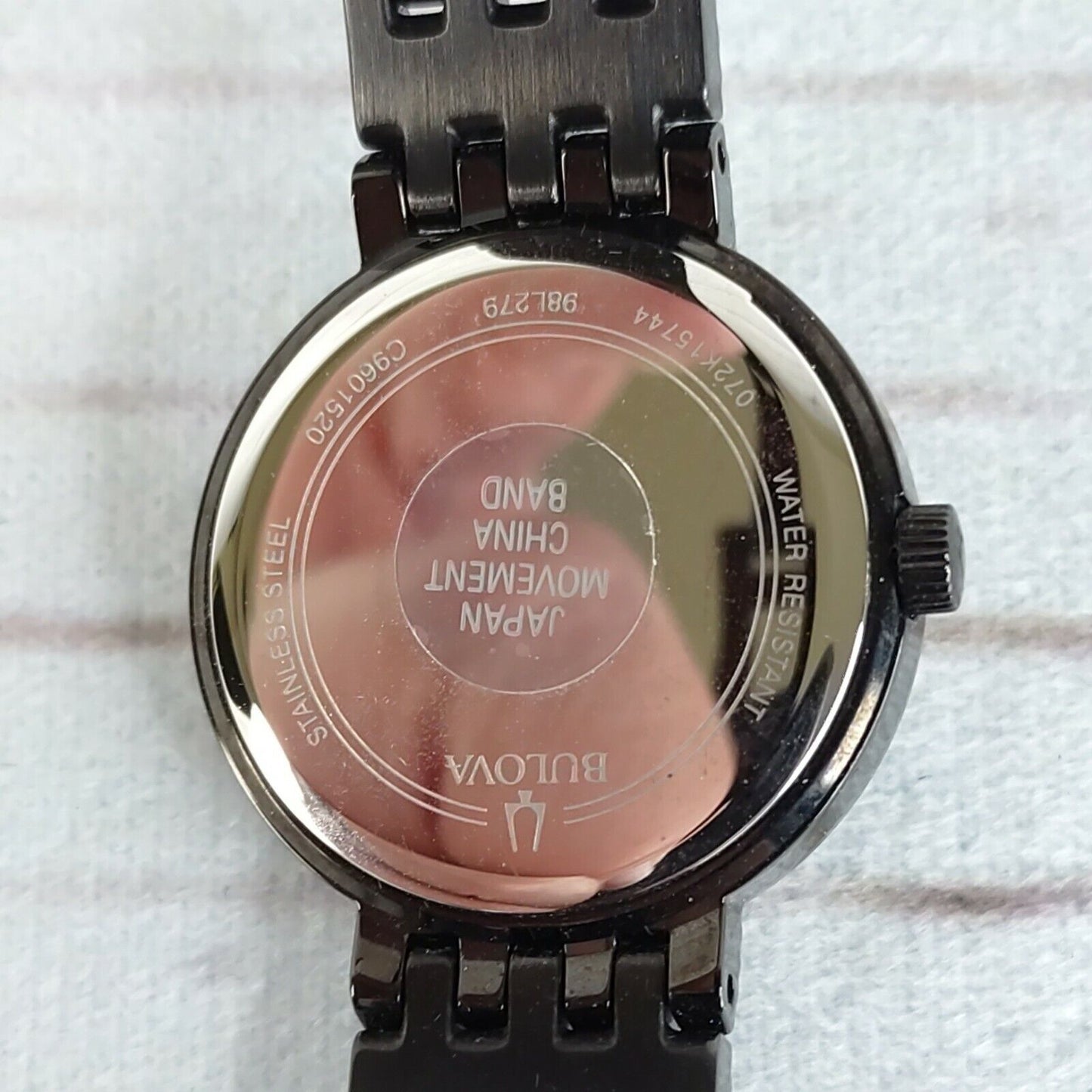 Bulova 98L279 Crystal Phantom Stainless Steel Women's Watch New With Tags/Box