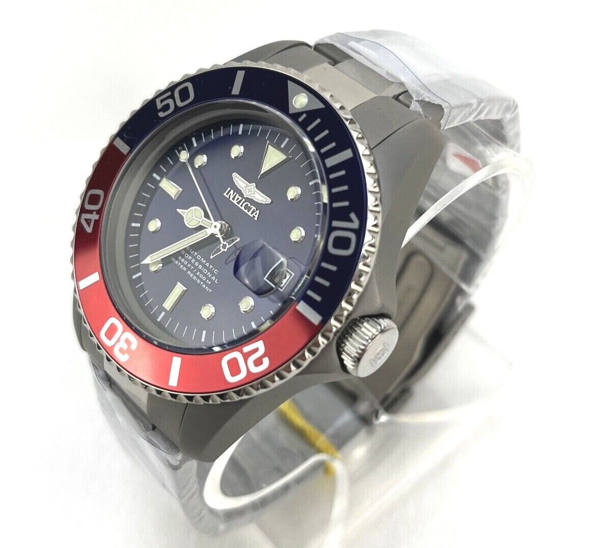 Invicta 36362 45mm Men's Titanium Auto Pro Diver Coin Edge Pepsi Color New Works