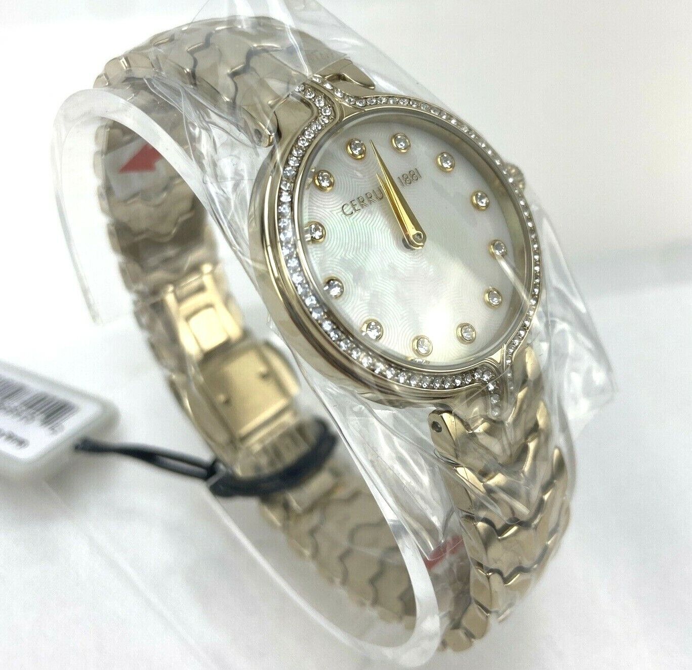 Cerruti 1881 CRM28103 Aurina Swarovski Crystals Gold-Tone Women's Watch New Tags