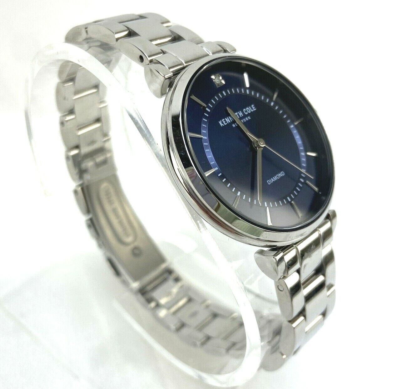 Kenneth Cole KC51114017 Stainless Steel Ladies Blue Quartz Watch New With Tags