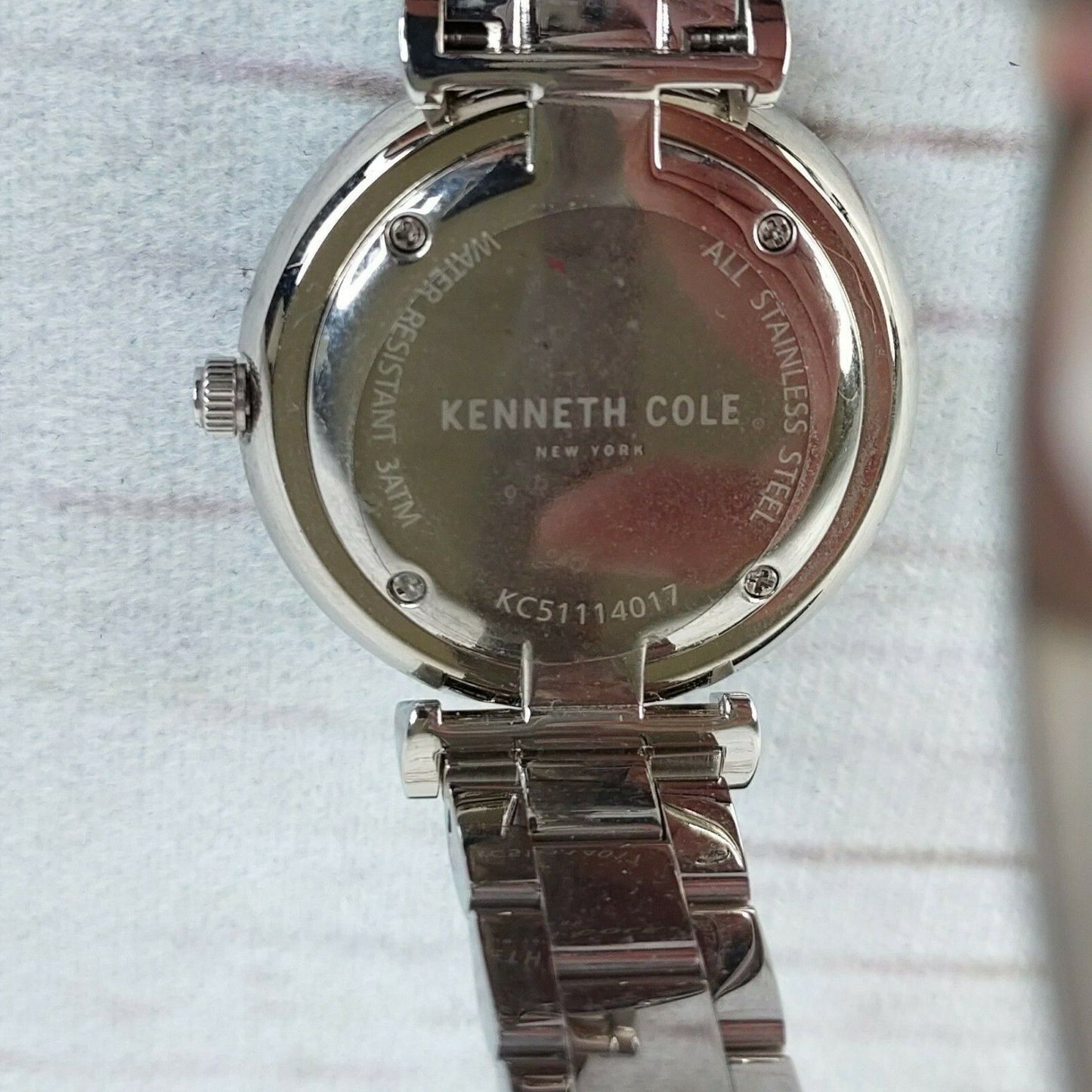 Kenneth Cole KC51114017 Stainless Steel Ladies Blue Quartz Watch New With Tags