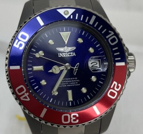 Invicta 36362 45mm Men's Titanium Auto Pro Diver Coin Edge Pepsi Color New Works