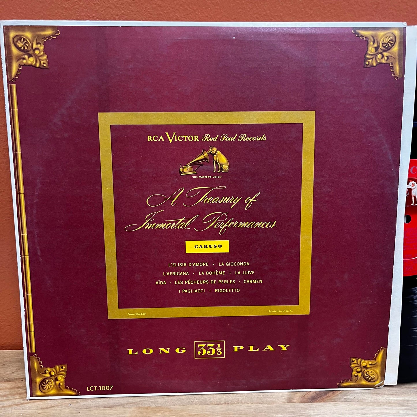 A Treasury of Immortal Performances - Caruso Long Play LCT-1007 Used Vinyl VG+