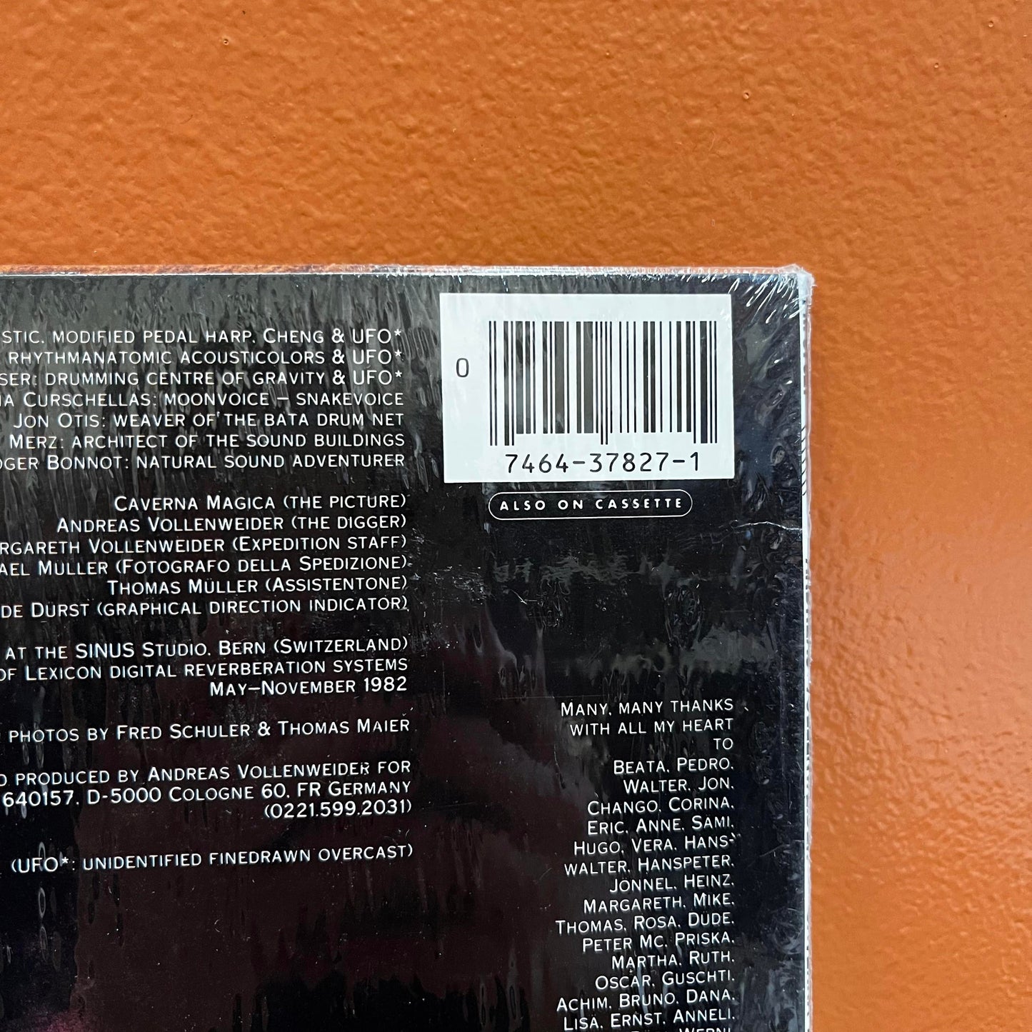 "Caverna Magica" (Under The Tree - In The Cave) Andreas VollenWeider Vinyl CBS 37827