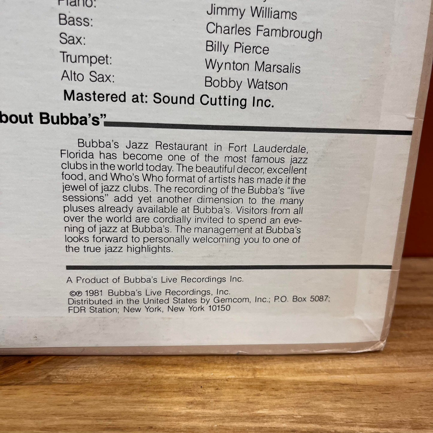 Art Blakey and the Jazz Messengers recorded live at Bubba's Jazz Restaurant WWLP-21019 Vinyl