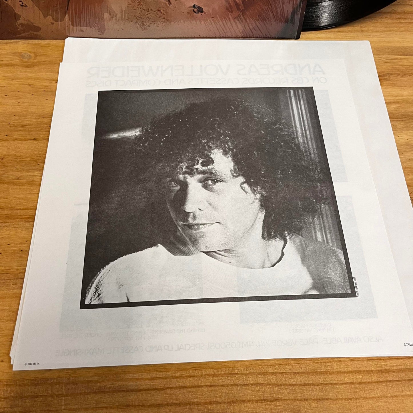 "Caverna Magica" (Under The Tree - In The Cave) Andreas VollenWeider Vinyl CBS 37827