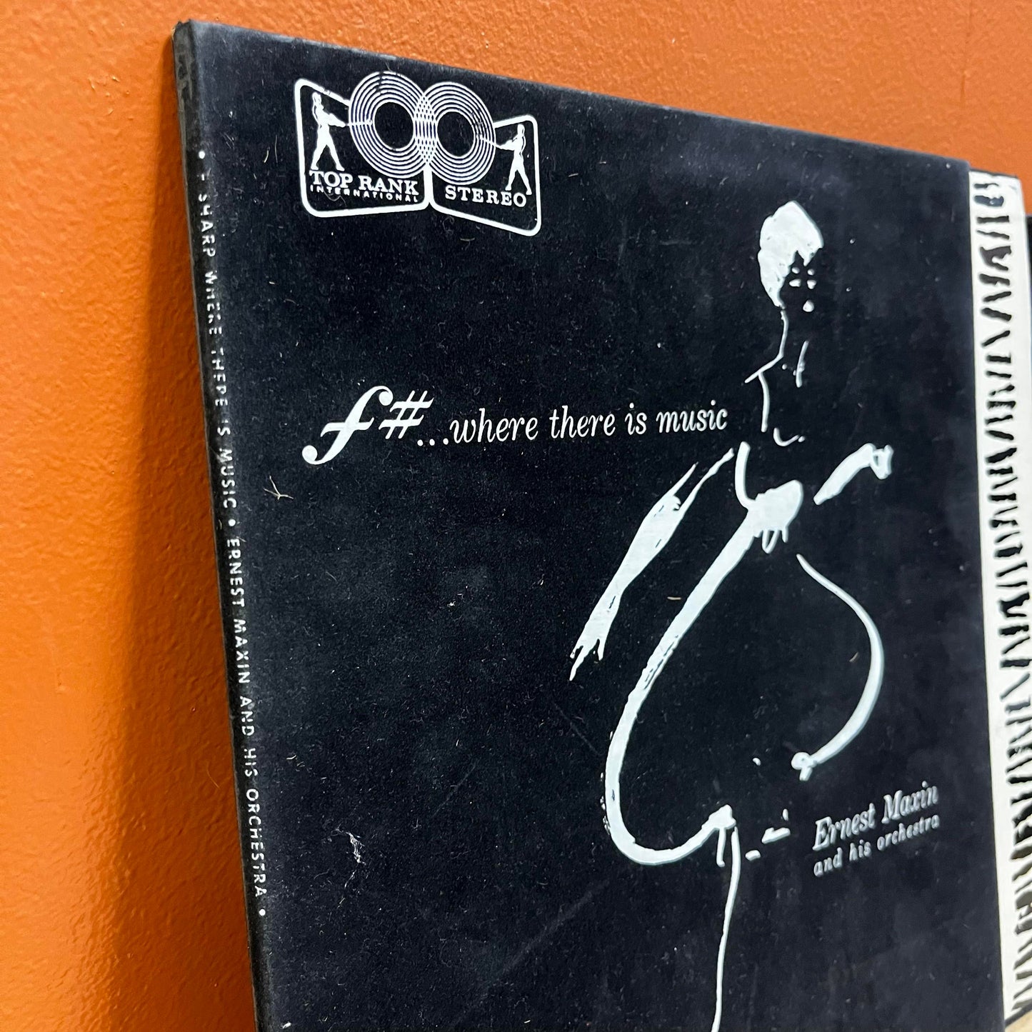 f#...where there is music - Ernest Maxin and his orchestra Top Rank Velvet Sleeve RS 607 VG+ Vinyl