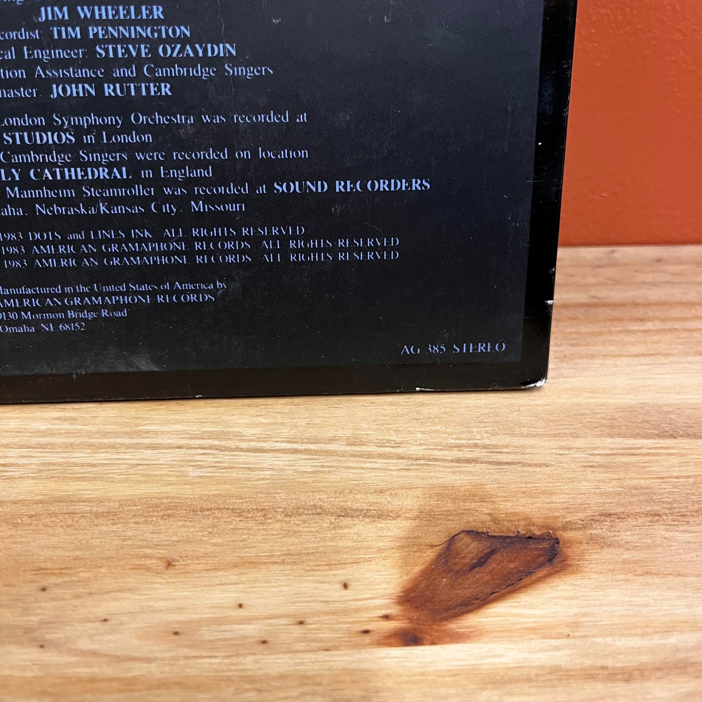 Aire V - Mannheim Steamroller AG 385 Used Vinyl