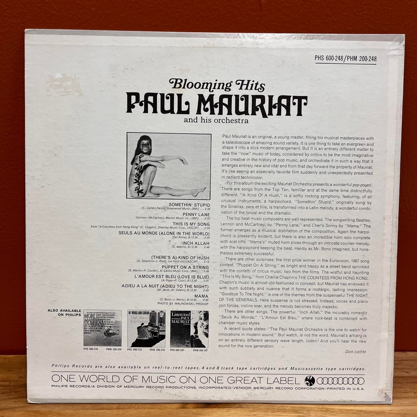 Blooming Hits - Paul Mauriat and his Orchestra PHS 600-248 Used Vinyl