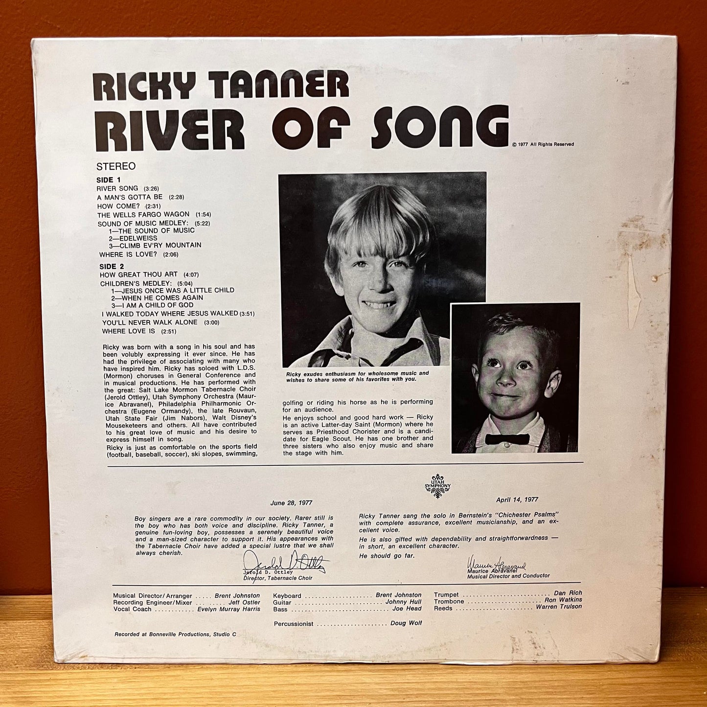 River Of Song with...Ricky Tanner New Sealed Vinyl Mint