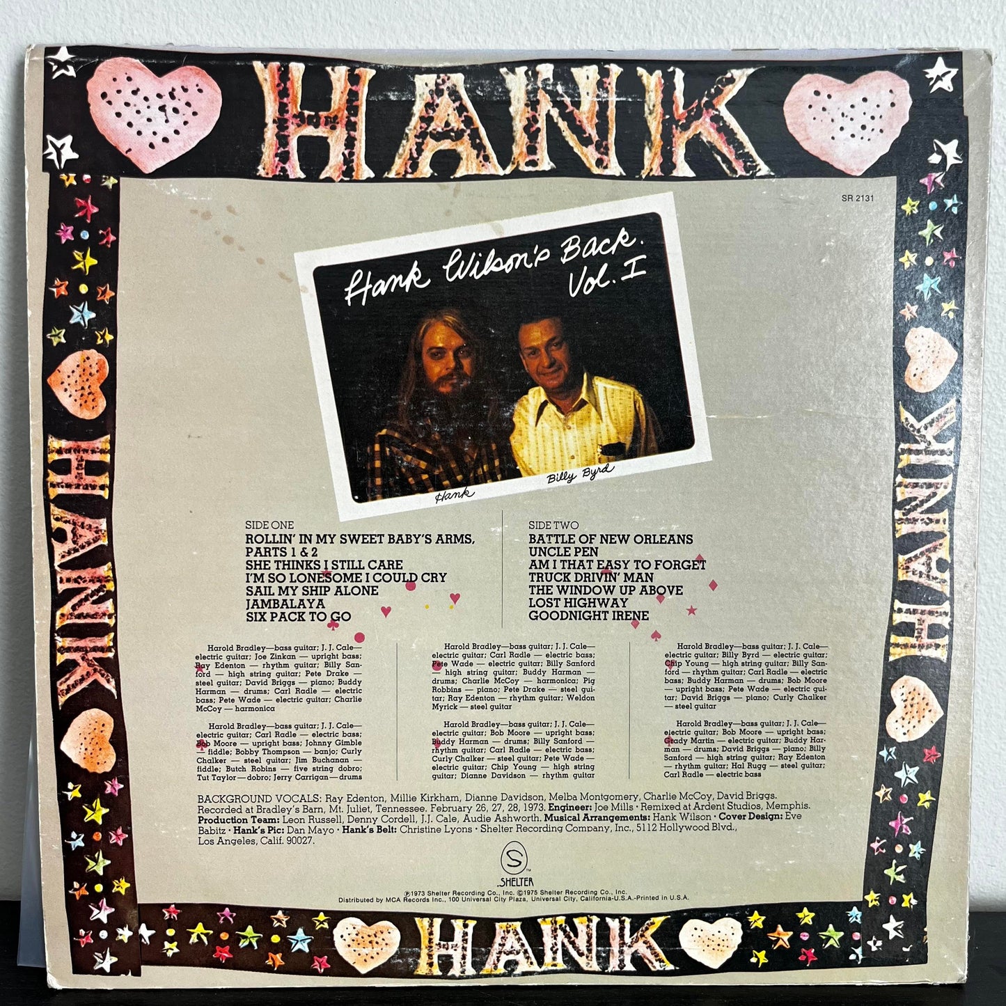 Hank Wilson's Back Vol. I SR 2131 Vinyl VG+