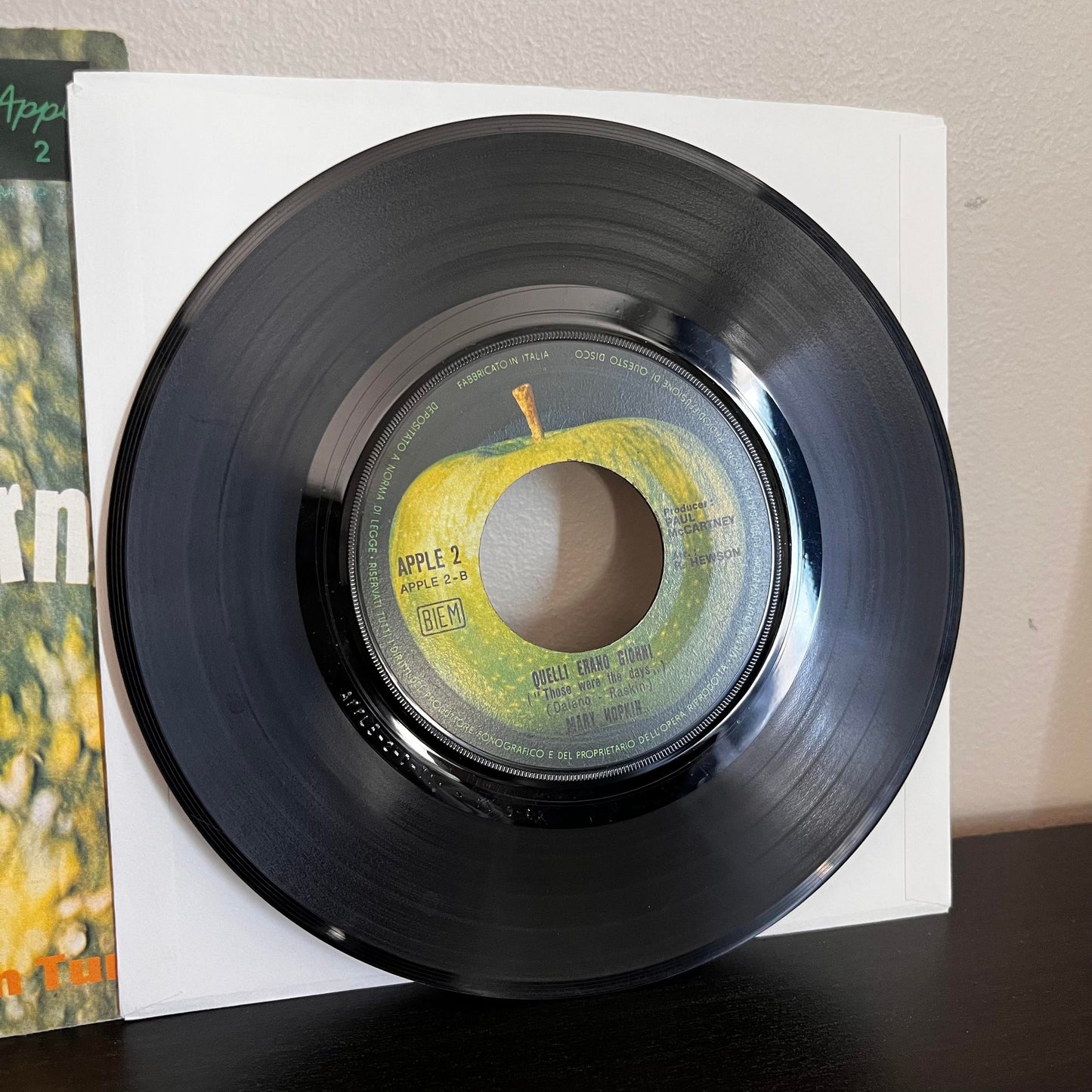 Mary Hopkin Turn Turn Turn/Quelli Erano Giorni 45 RPM Apple 2-C EX/NM With Picture Sleeve