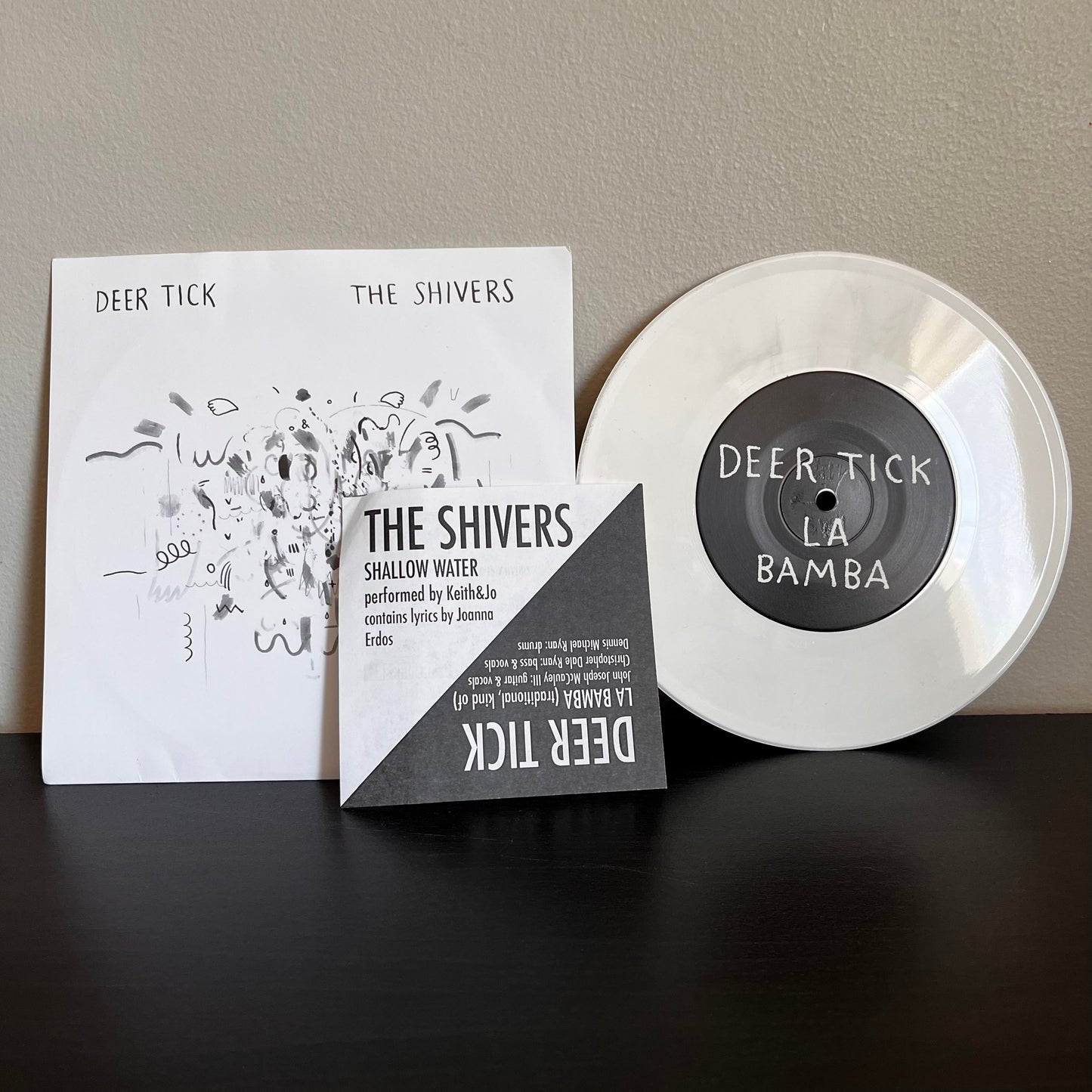 Deer Tick | The Shivers ‎– La Bamba / Shallow Water 7" White Vinyl 2009 NN14