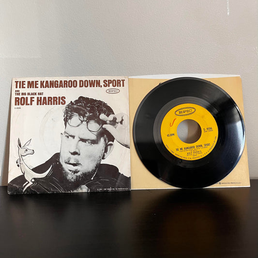 Rolf Harris "Tie Me Kangaroo Down, Sport"/"The Big Black Hat" 45 RPM 5-9596 Epic VG+