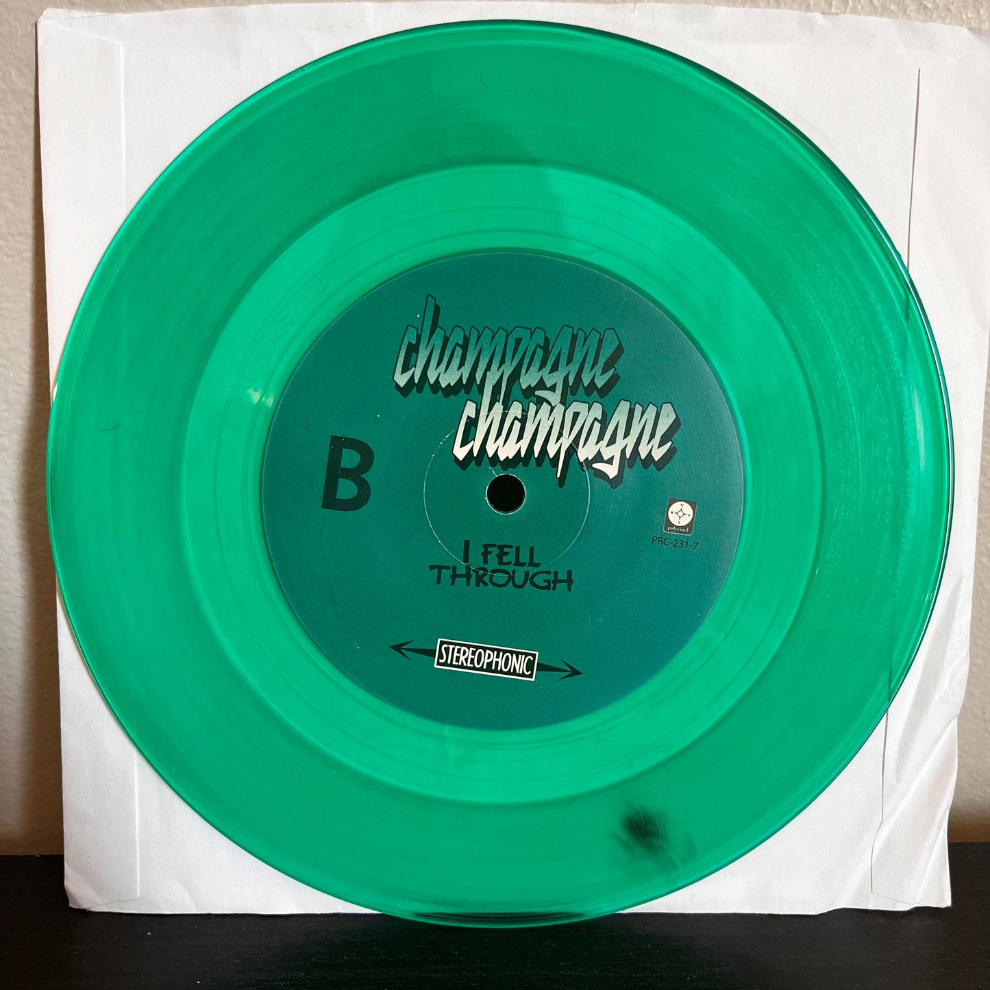 Starfucker (2) / Champagne Champagne - Dragon Queens / I Fell Through 7" Green Vinyl PRC-231-7 VG