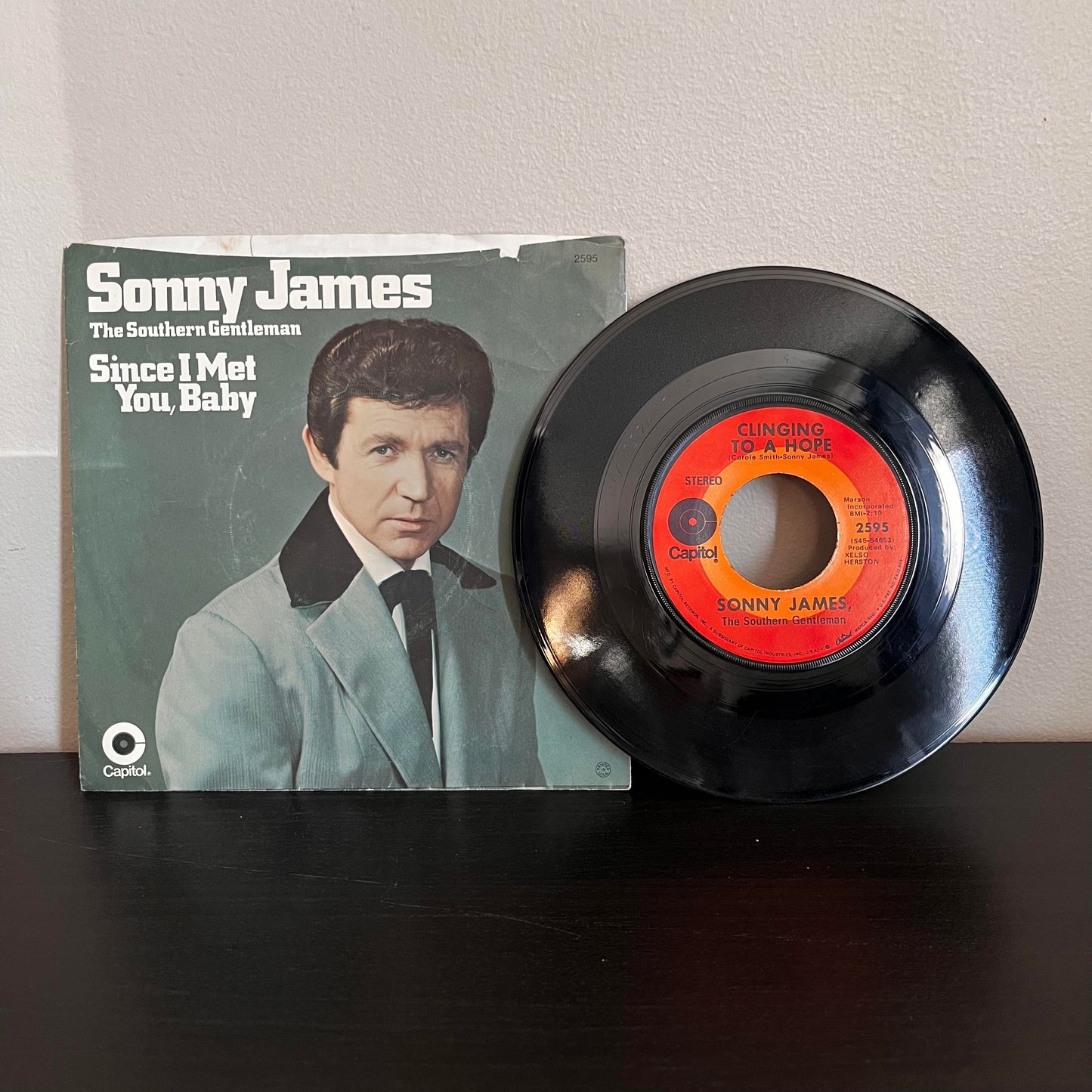 Sonny James "Since I Met You, Baby"/"Clinging To Hope" Capitol 2595 45RPM Vinyl NM