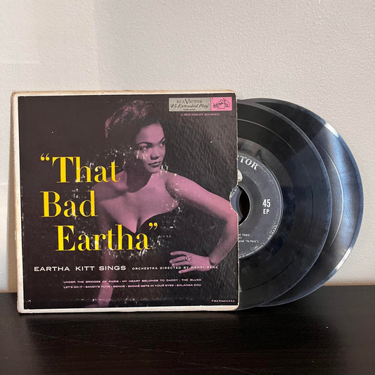 Eartha Kitt Sings "That Bad Eartha" RCA Victor 45 EP EPB-3187 VG+ Vinyl