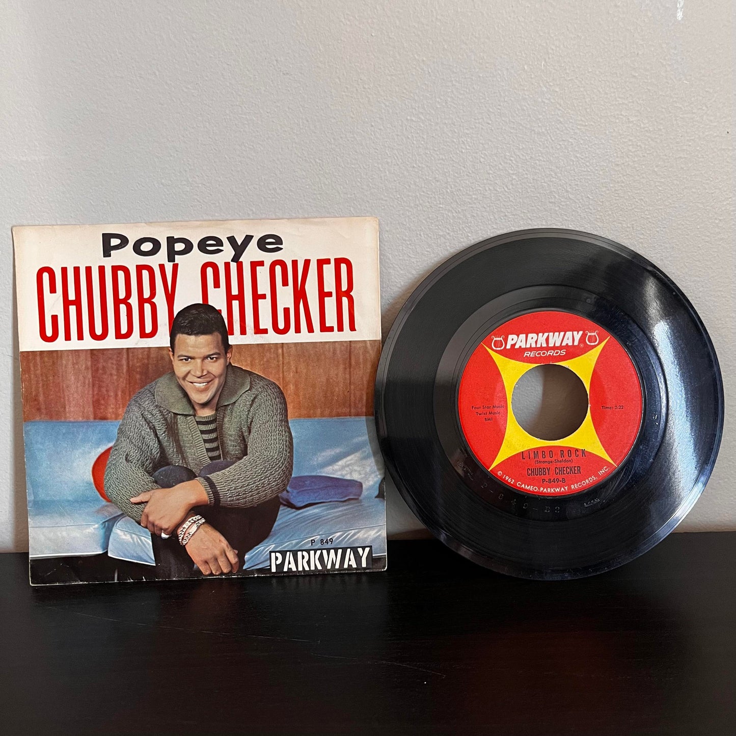 Chubby Checker "Limbo Rock"/"Popeye" 45 RPM Parkway P 849 EX