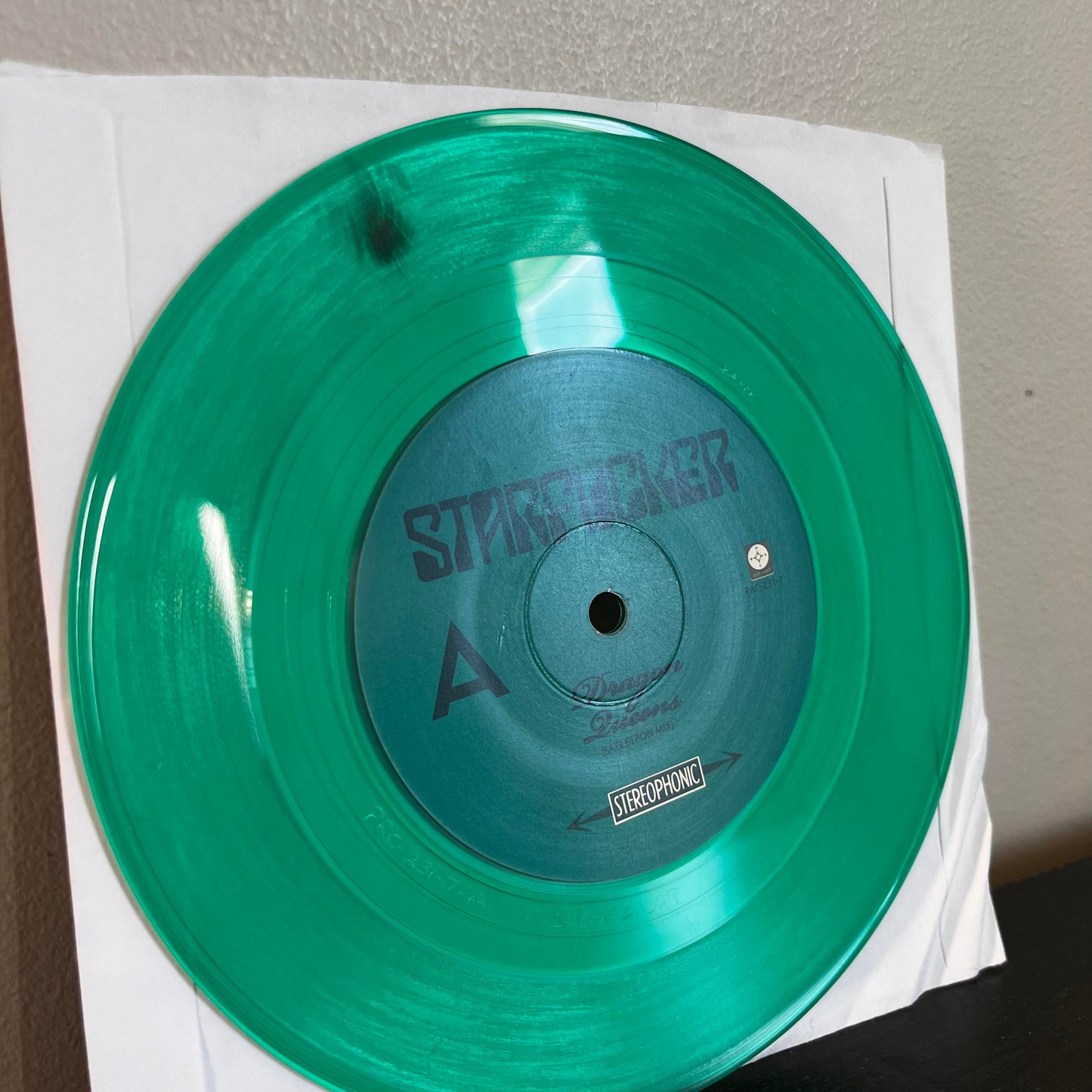 Starfucker (2) / Champagne Champagne - Dragon Queens / I Fell Through 7" Green Vinyl PRC-231-7 VG